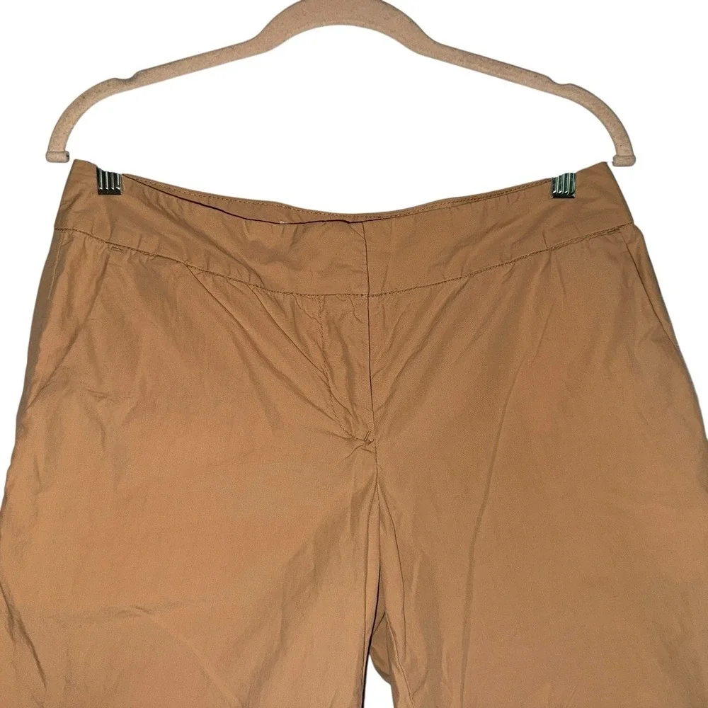Tommy Hilfiger Womens Tan Bermuda Shorts‎ Cuffed Back Flap Pockets Size 8